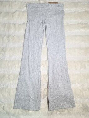 SKIMS Maternity Cotton Jersey Foldover Pants Light Heather Grey Women Small NEW